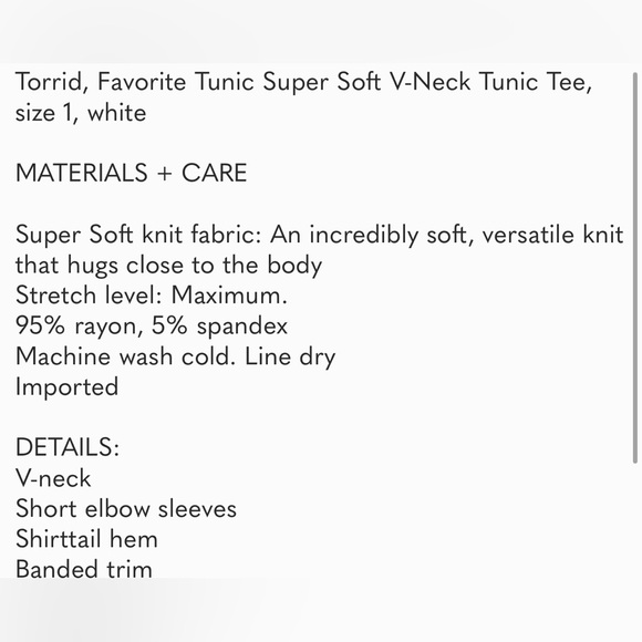 Torrid favorite tunic super soft crew neck. Size 3x - Picture 4 of 9